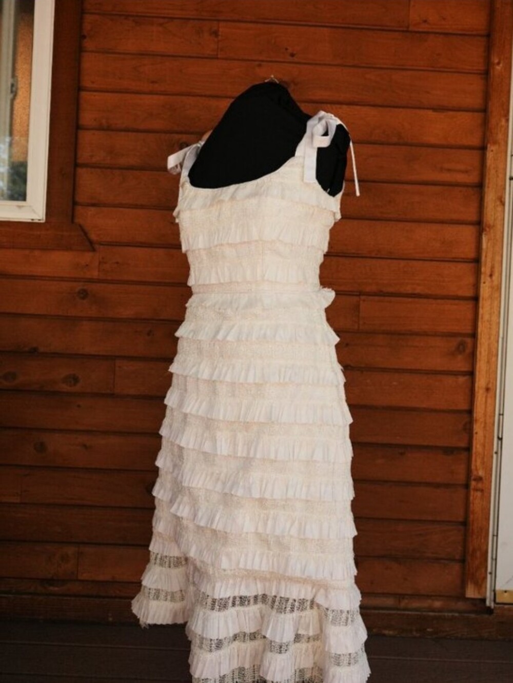 NWT, Rare! Markarian Annette Dress - White Ruffled Tie-Shoulder Maxi Dress